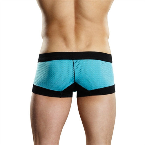 Sport Short Athletic Mesh - Turquoise and Black - Small