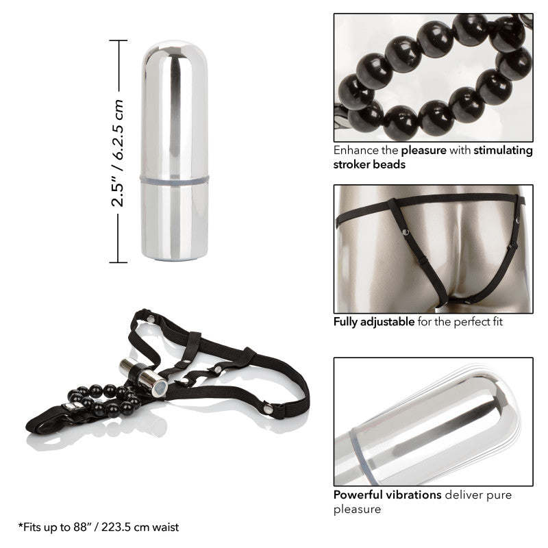 Rechargeable Lover's Cheeky Panty With Stroker  Beads