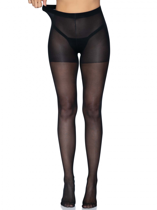 Sheer Open Butt Crotchless Pantyhose - One Size -  Pantyhose - One Size -  Black
