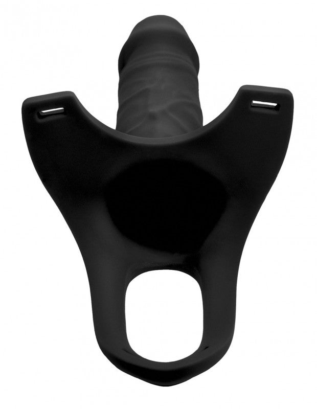 Hollow Silicone  Strap-on - Black