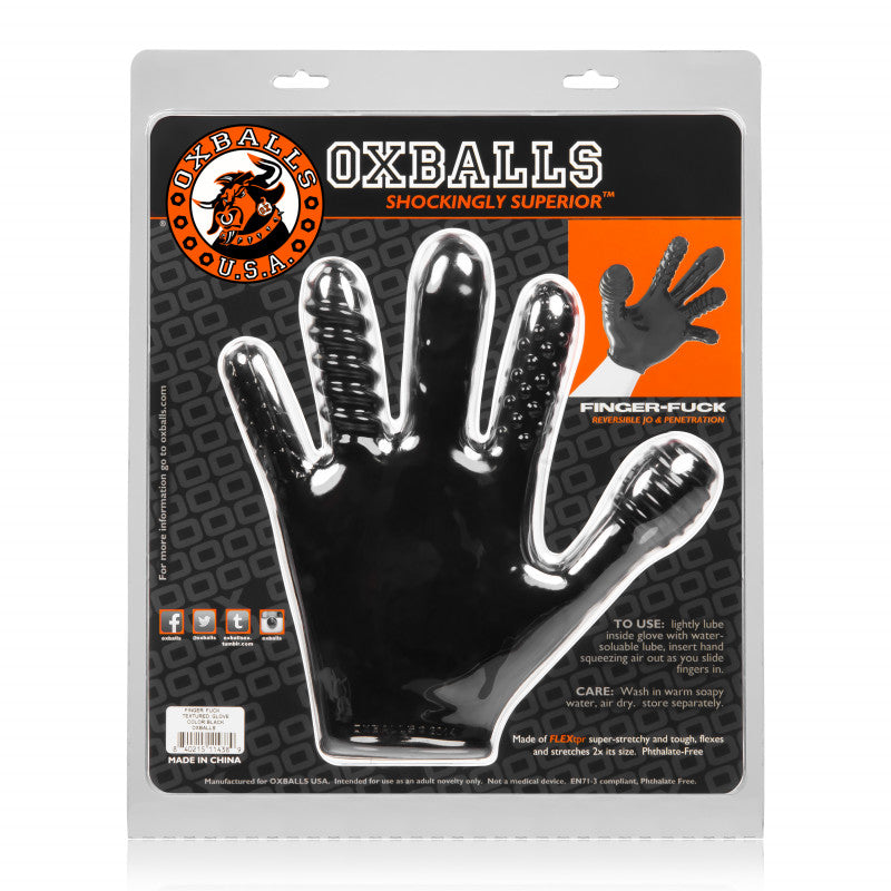 Finger Reversible Jo & Penetration Toy -  Black