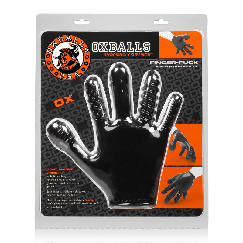 Finger Reversible Jo & Penetration Toy -  Black