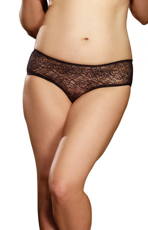 Open Crotch Panty - 1x2x - Black