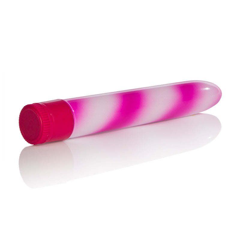 Waterproof Candy Cane Pink 7in Vibrator