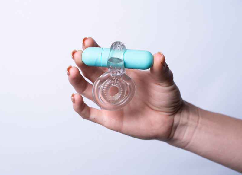 Jayden Vibrating Erection  Ring - Clear