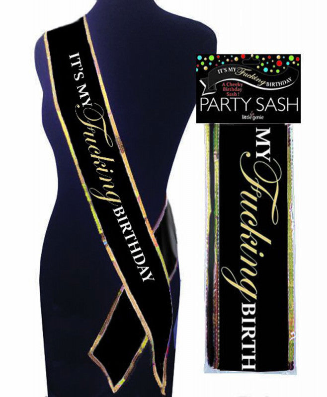 iT&#39;s My Fing Birthday Sash - Black