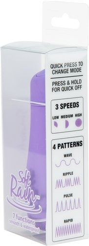 Soft Rain Power Bullet 3 Inch Breeze Coated 7 Function - Lavender