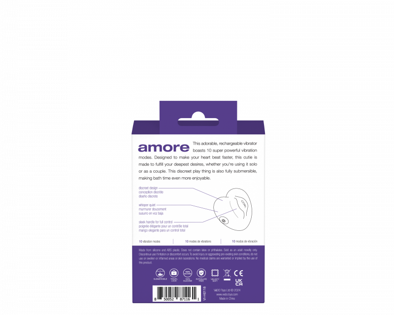 Amore Rechargeable Pleasure Vibe - Purple