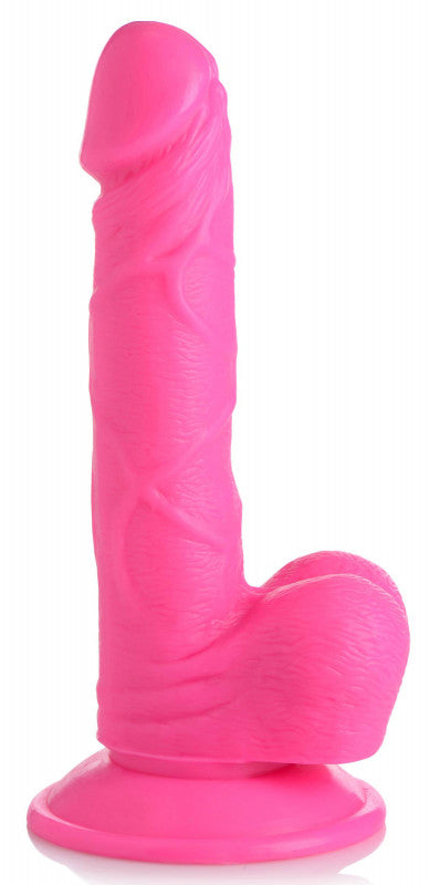Pop Pecker 6.5 Inch  With Balls - Pink