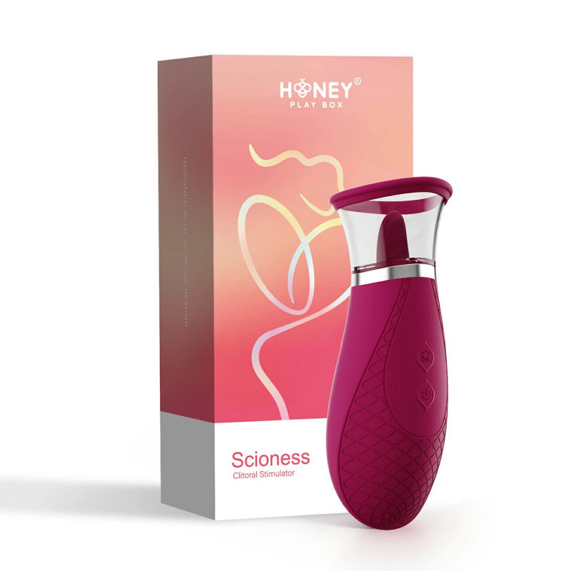 Scioness – Sucking &amp; Licking Clitoral Stimulator – Wine Purple