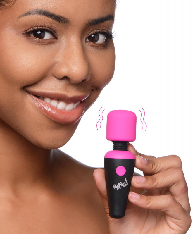 10x Vibrating Mini Silicone Wand - Pink