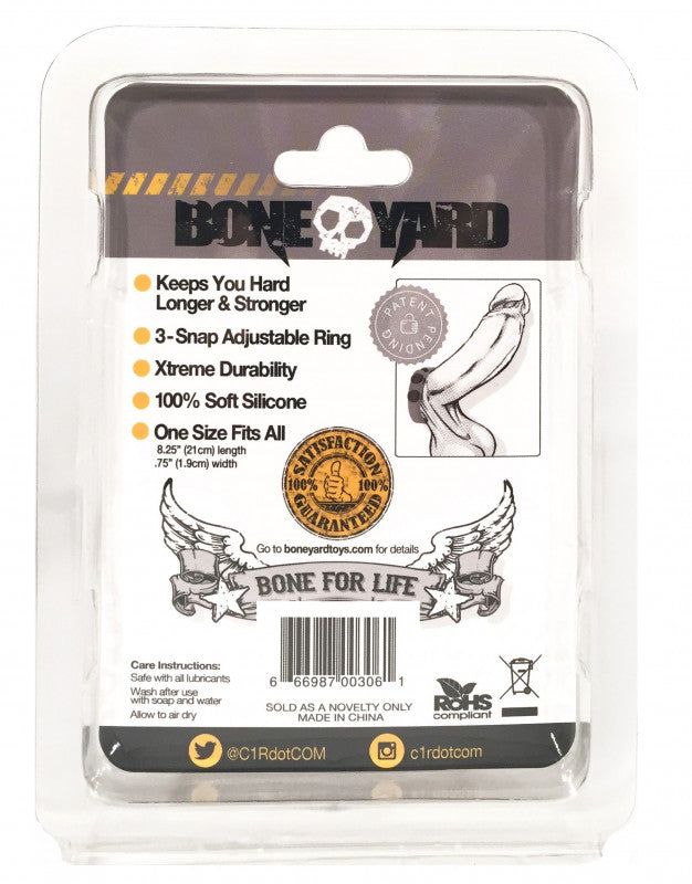Boneyard Silicone  Strap 3-Snap Ring - Gray
