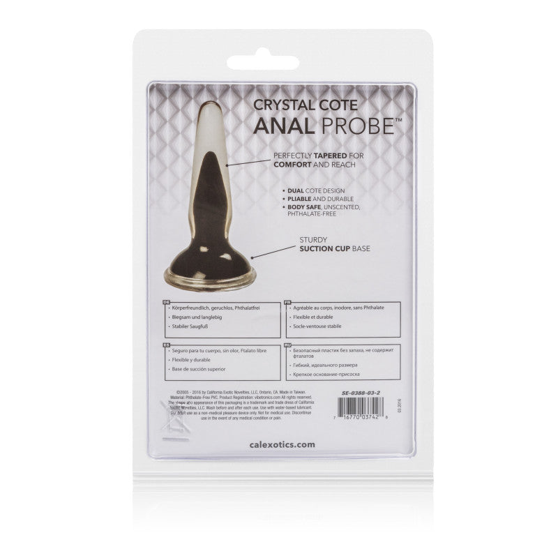 3.5in Butt Plug Crystal Cote Black