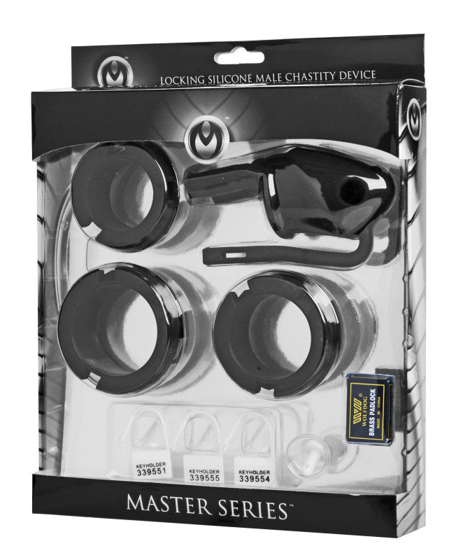 Sados Shadow Locking Silicone Male Chastity Device
