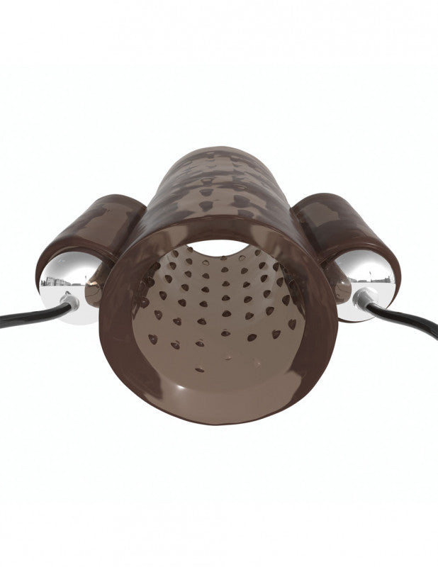 Dual Vibrating  Sleeve - Smoke