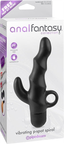 Anal Fantasy Collection Vibrating P-Spot Spiral - Black
