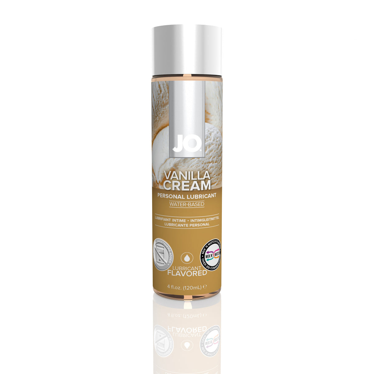 Jo H2O Flavored Lubricant Vanilla Cream - 4 Fl. Oz. / 120 ml
