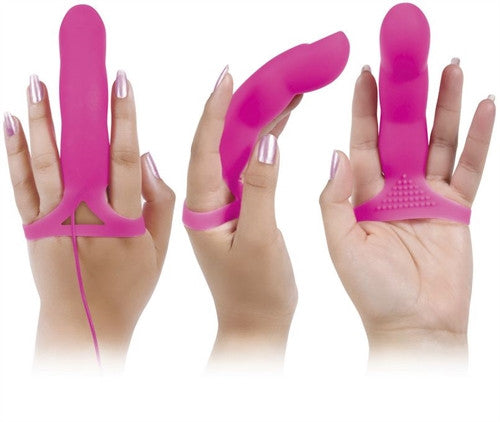 Adam and Eve Silicone G-Spot Touch Finger Vibrator - Pink