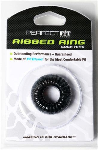 Ribbed Ring -  Black