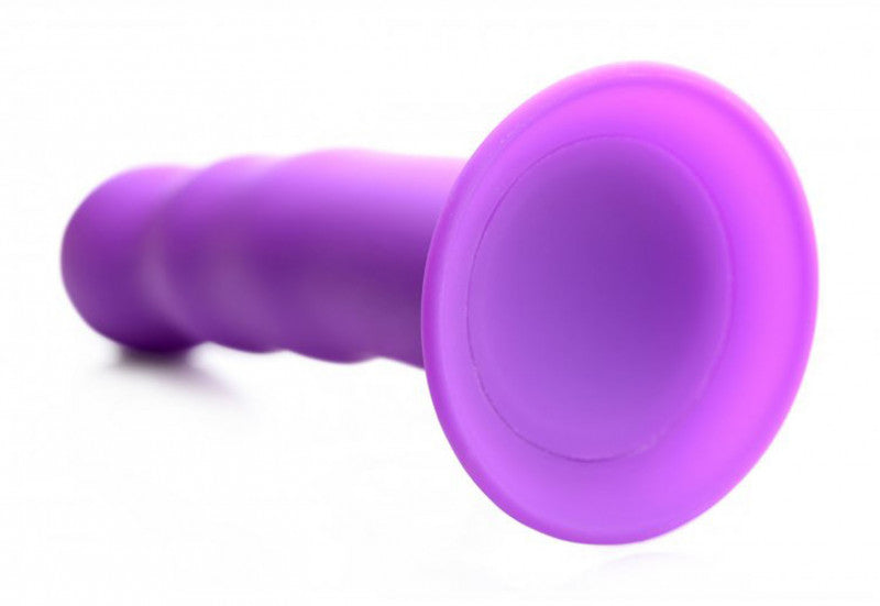 Squeeze It Squeezable Wavy Dildo - Purple