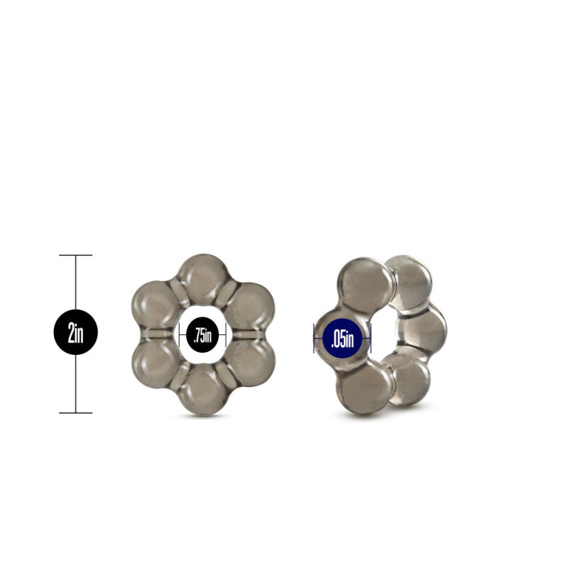 Stay  - Thick Bead  Ring - Black