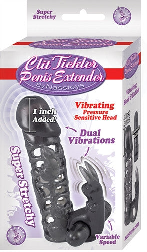 Clit Tickler Penis Extender - Black