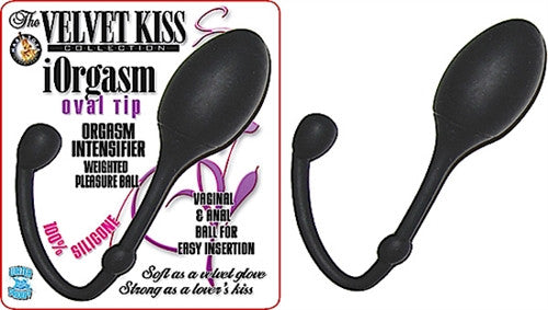 The Velvet Kiss Collection-Orgasm Oval Tip Black