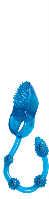 Maxx Gear Vibrating  Ring & Anal Beads - Blue