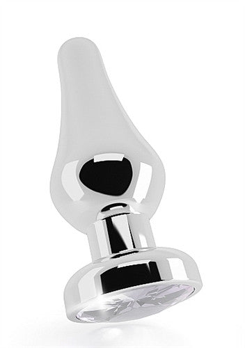 Rich R6 Silver Metal Plug - 4.5 Inch - Clear Sapphire