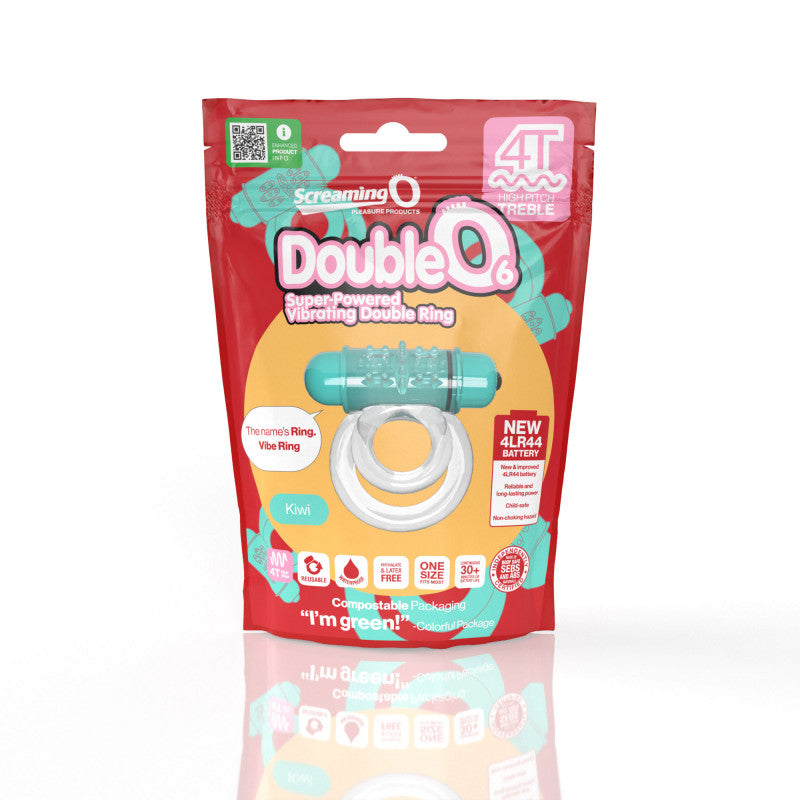 Screaming O 4t - Double O 6 Super Powered   Vibrating Double Ring - Kiwi