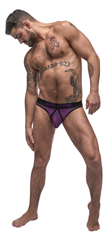 Airotic Mesh Butt Out Bikini - Purple - Extra Large