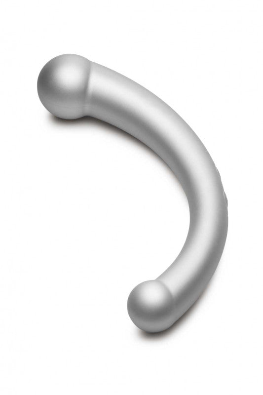 10x Vibra-Crescent Silicone Dual Ended  -  Silver