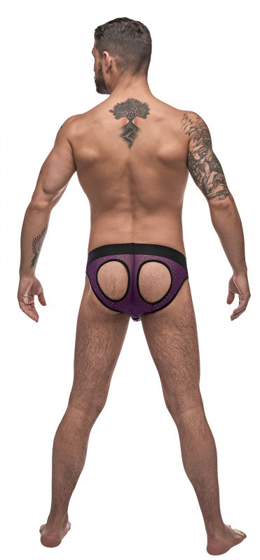 Airotic Mesh Butt Out Bikini - Purple - Large