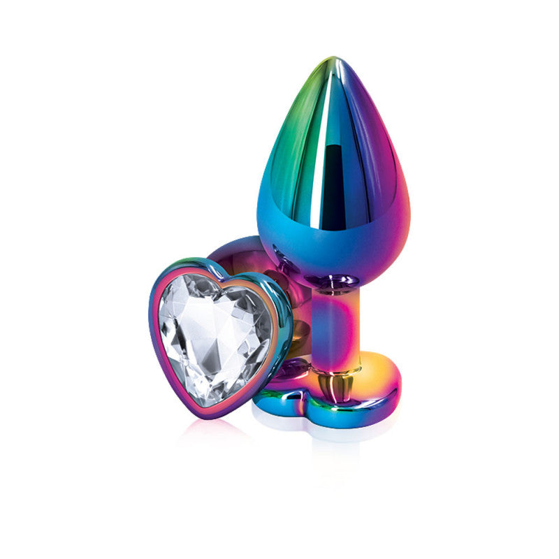 Rear Assets - Mulitcolor Heart - Medium - Clear