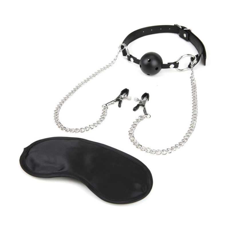 Breathable Ball  With Nipple Clamp Chain