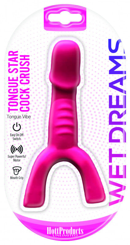 Tongue Star  Crush Tongue Vibe With  Super Powerful Motor - Pink