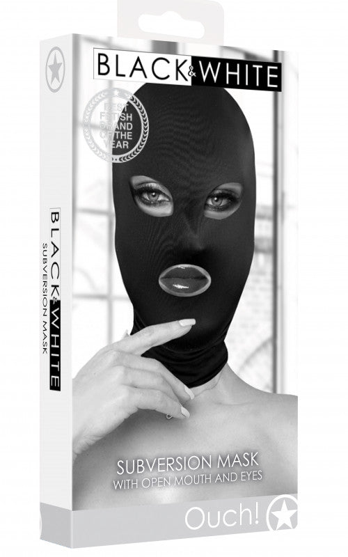Subversion Mask With Open Mouth and Eye -  Black
