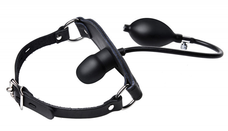 Silencer Inflatable Locking Penis Gag - Black