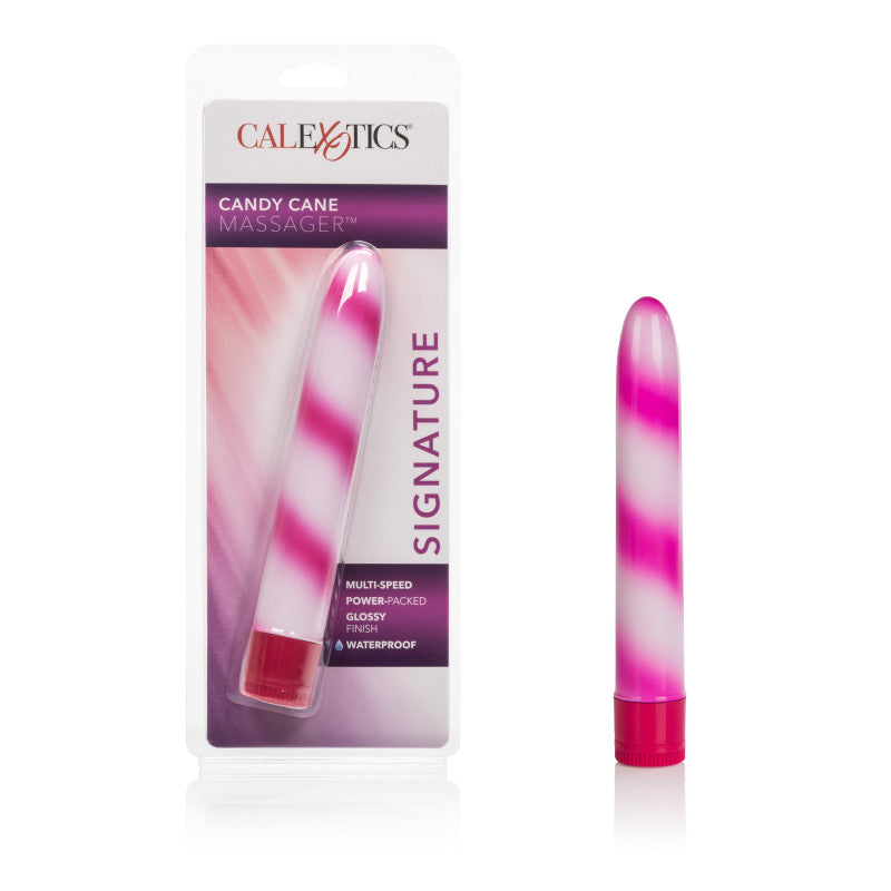 Waterproof Candy Cane Pink 7in Vibrator
