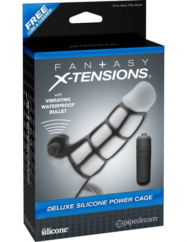 Fantasy X-Tensions Deluxe Silicone Power Cage - Black
