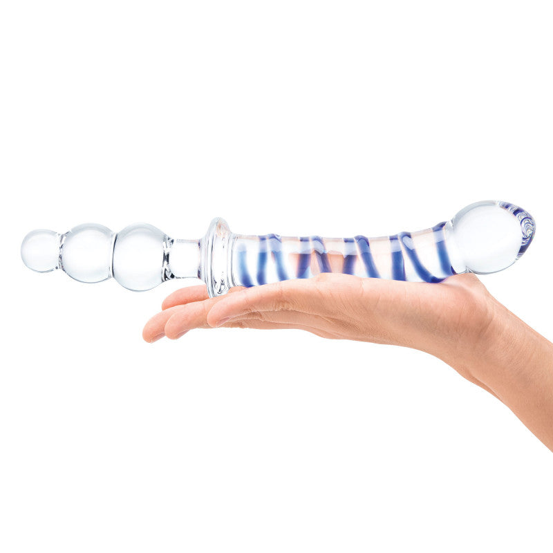 10 Inch Twister Dual-Ended  - Clear/blue