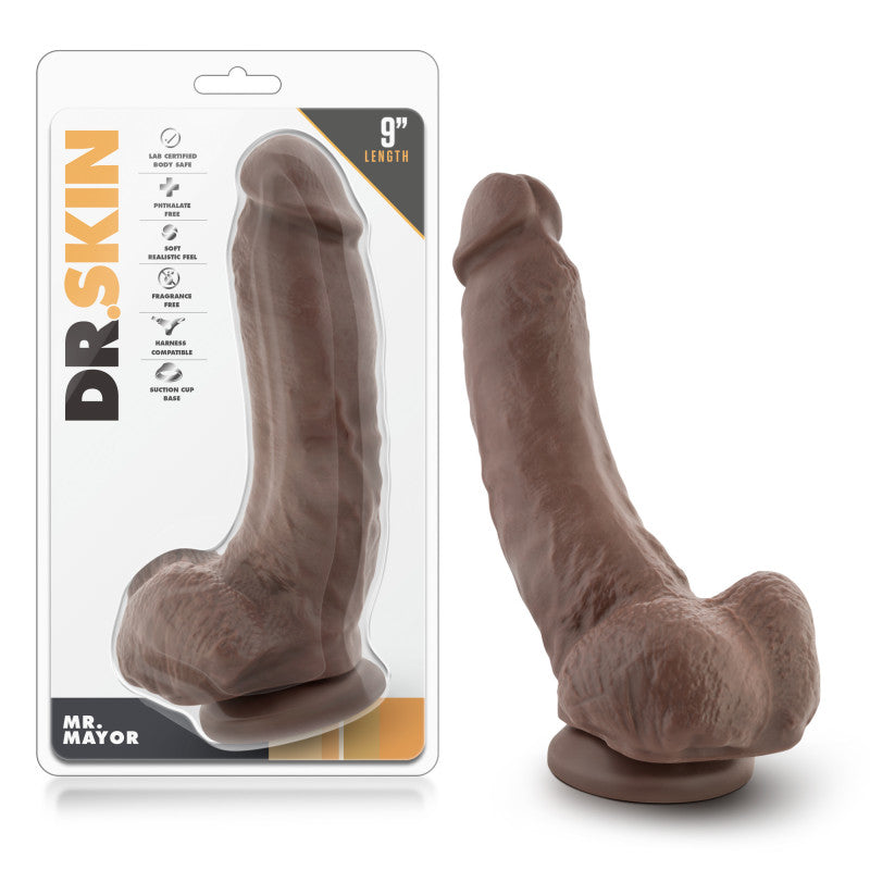 Mr. Skin - Mr. Mayor 9"  With Suction Cup -  Chocolate