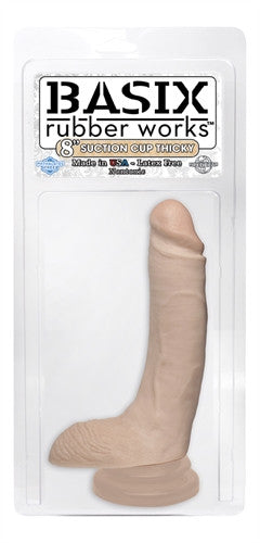 Basix 8in Suction Cup Thicky Flesh