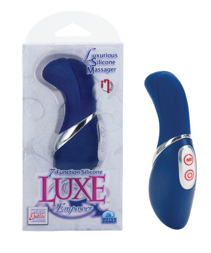 7-Function Silicone Luxe Empower Massager - Blue