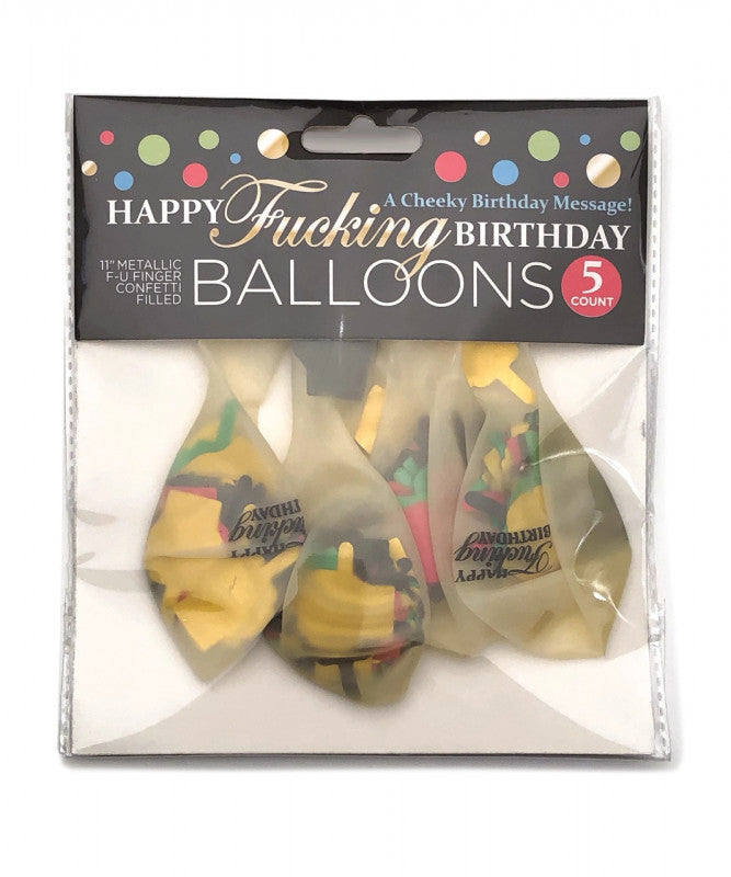 Happy F Birthday Confetti Balloons