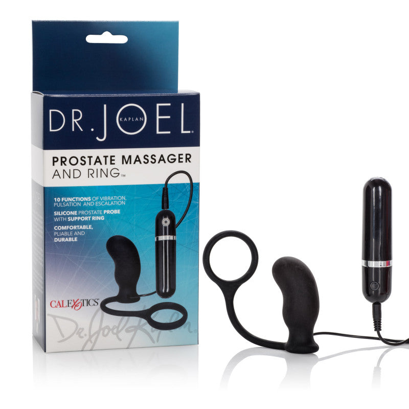 Dr. Joel Kaplan 10-Function Prostate Massager and Ring - Black
