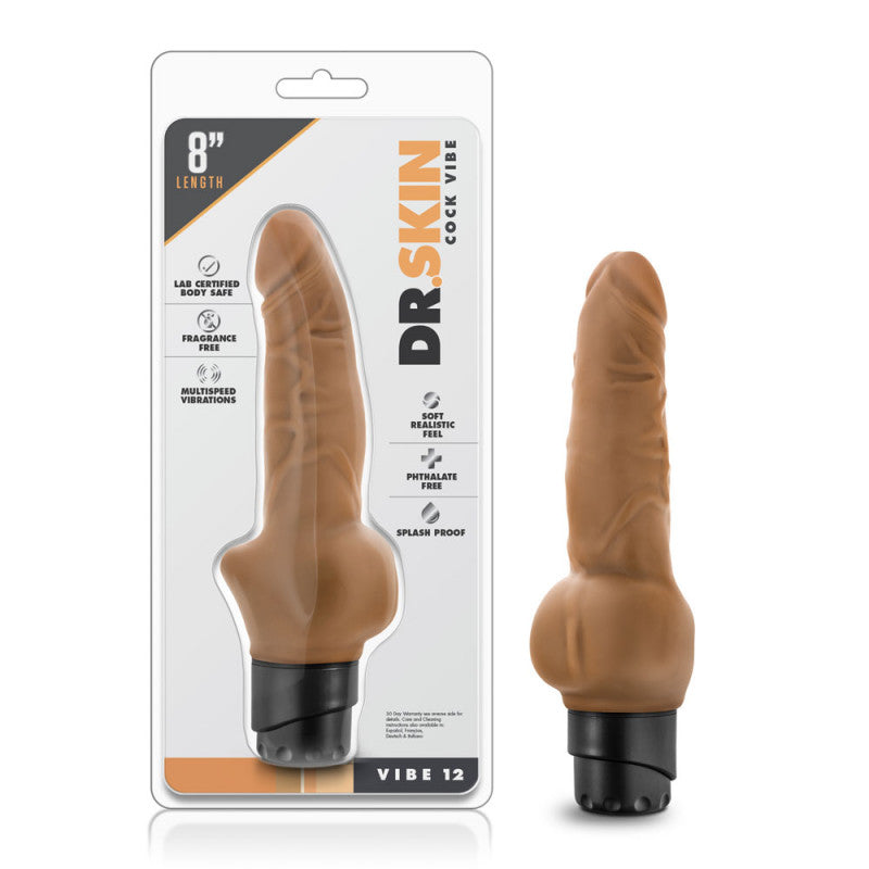 Dr. Skin - Vibe 12 - 8 Inch Vibrating - Mocha