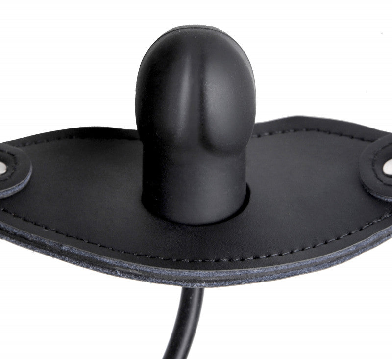 Silencer Inflatable Locking Penis Gag - Black