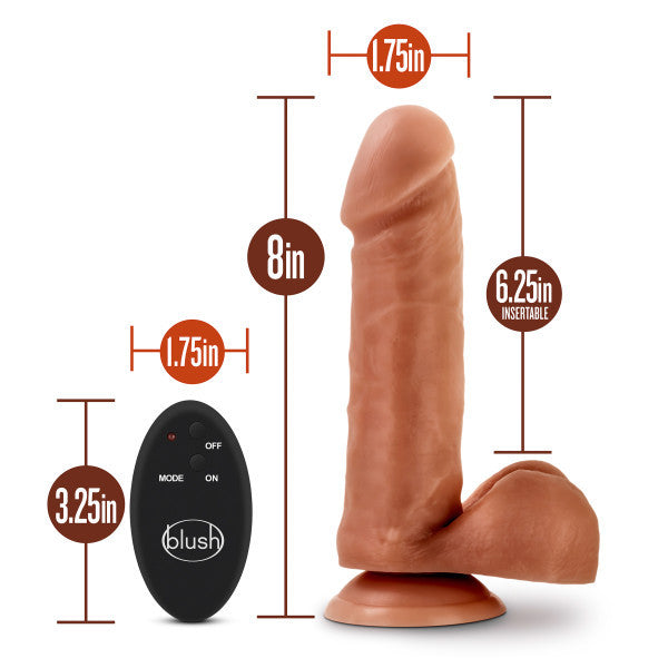 Dr. Skin- 8 Inch 10 Function Wireless Remote  - Mocha