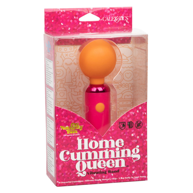 Naughty Bits Home ming Queen Vibrating Wand -  Orange/pink